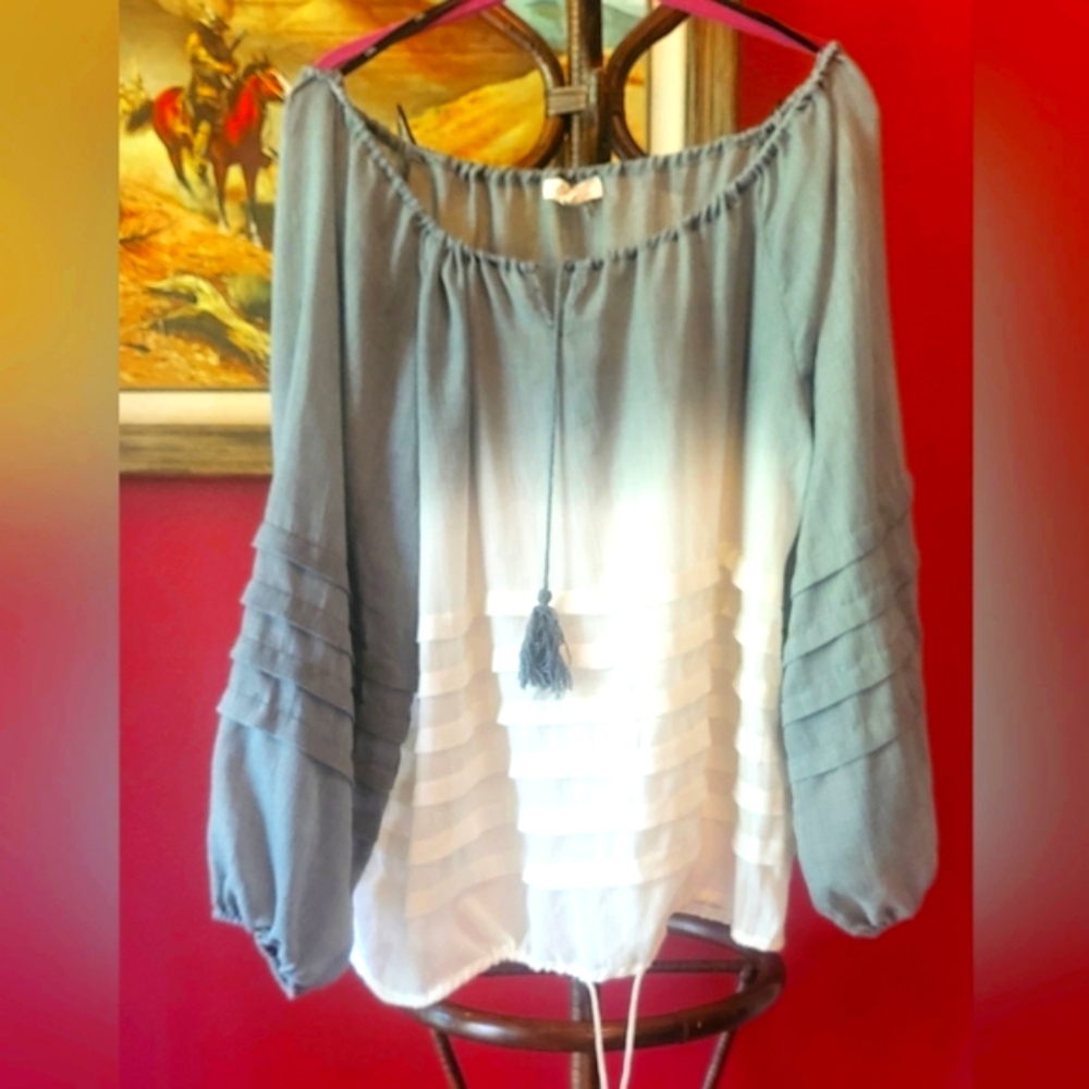 $124 Ciel Semi-Sheer Lg Blouse